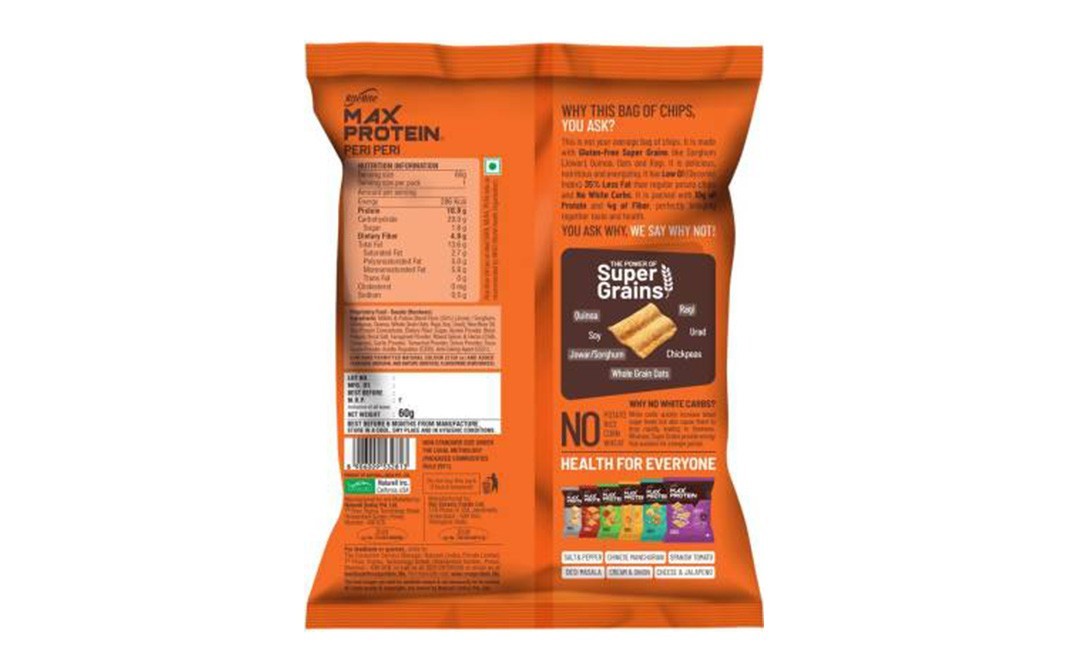 Ritebite Max Protein 7 Grain Protein Snack Peri Peri    Pack  60 grams